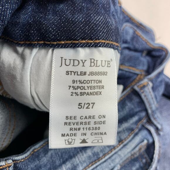 Judy Blue Womens Jeans 5 / 27 Wide Leg High Rise Crop Ankle Medium Wash JB88592 - Picture 11 of 11